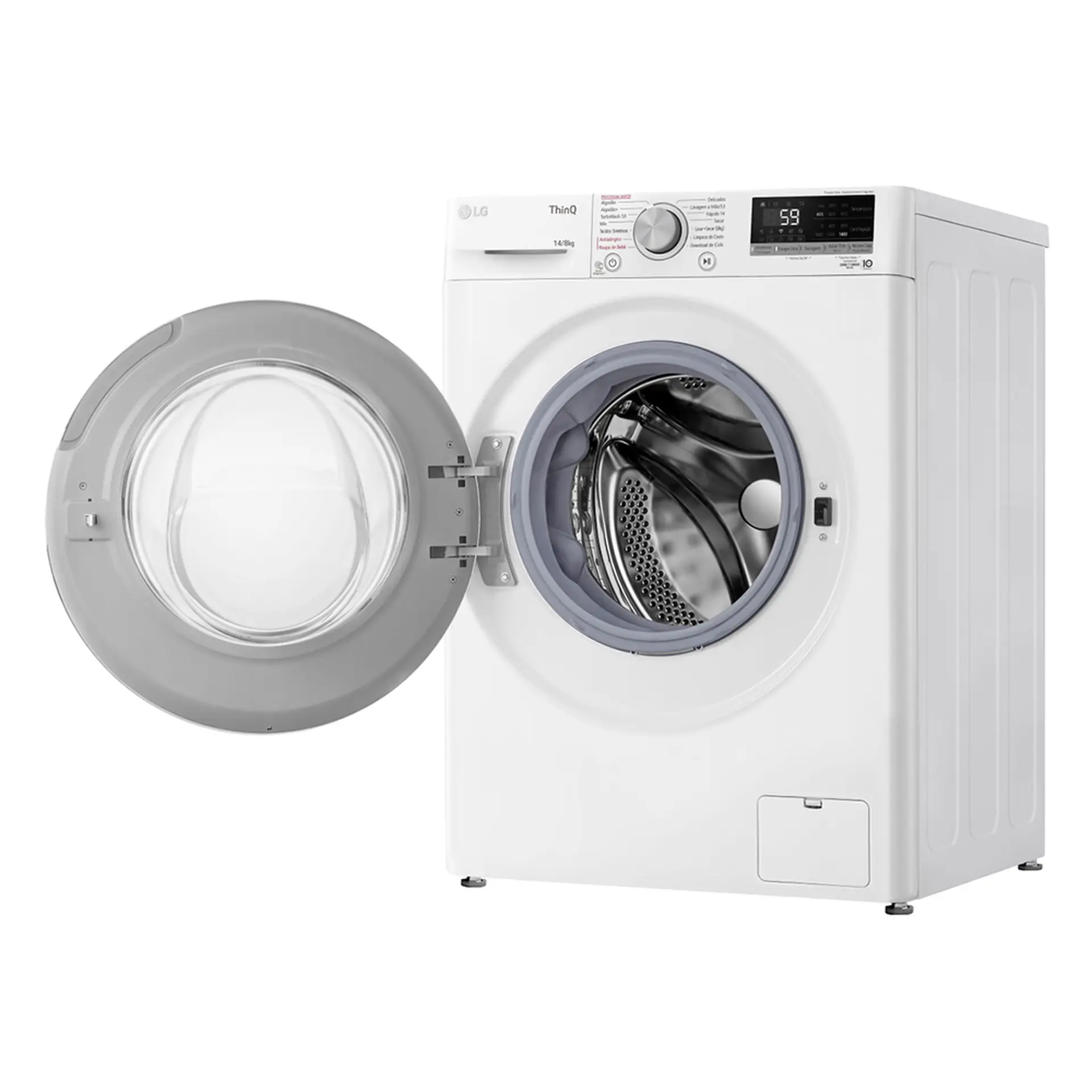 Lava e Seca Smart LG CV5 14kg Com Inteligência Artificial CV5014WC4A - Branco - 220 Volts