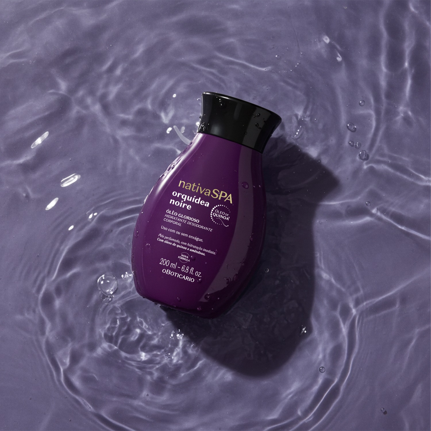 Óleo Glorioso Hidratante Desodorante Corporal Nativa Spa Orquídea Noire 200ml
