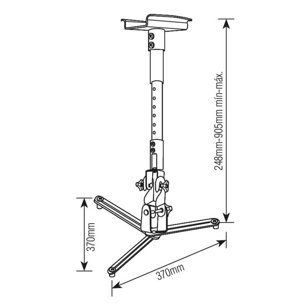 Suporte para Projetor de Teto/Parede Preto Brasforma - SBRP756