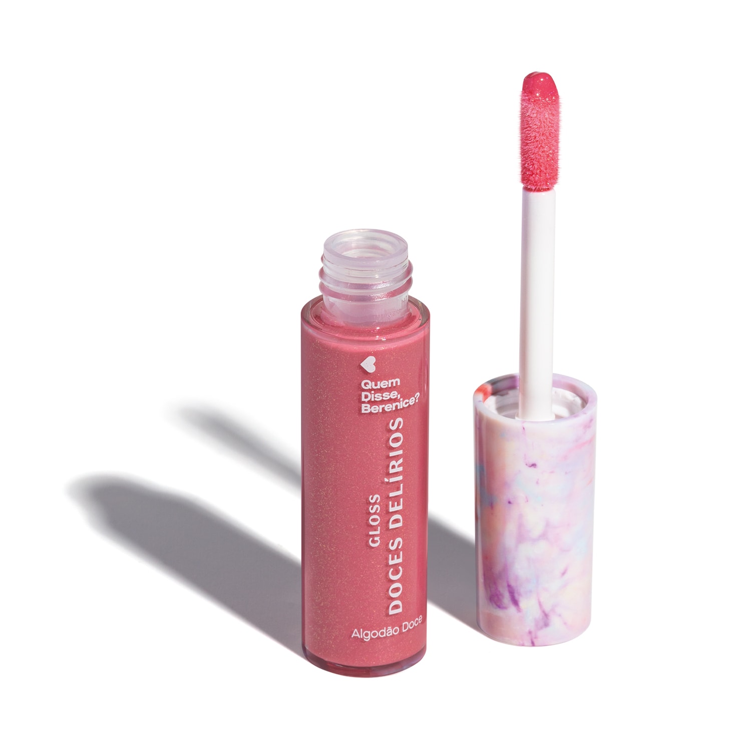 Gloss Labial Rosa Cuide-se Bem Doces Delírios Algodão Doce Quem disse, Berenice? 10ml