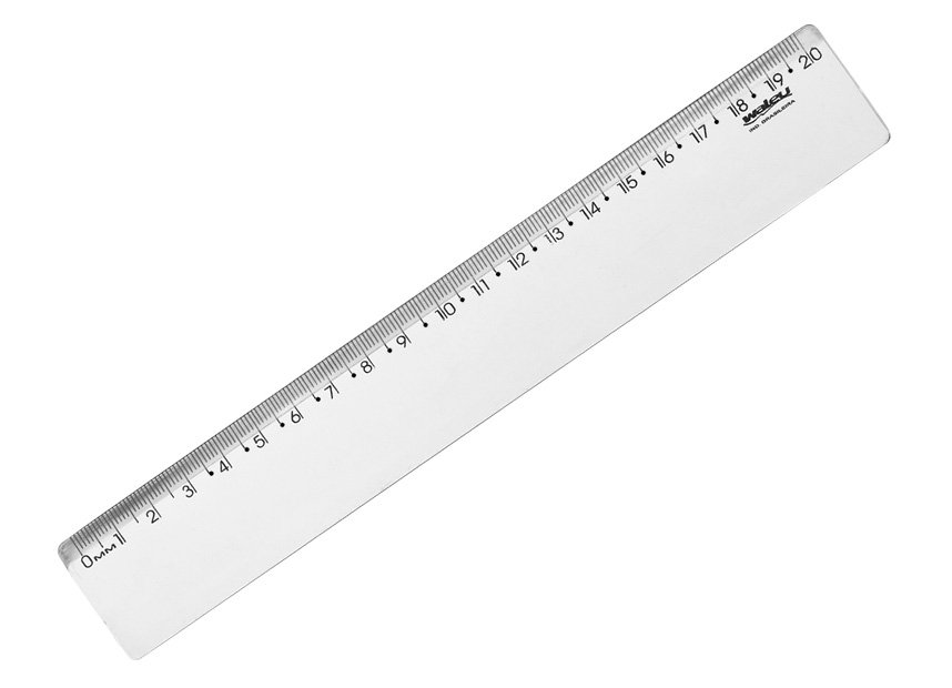 Régua Simples Waleu Plástico 20cm