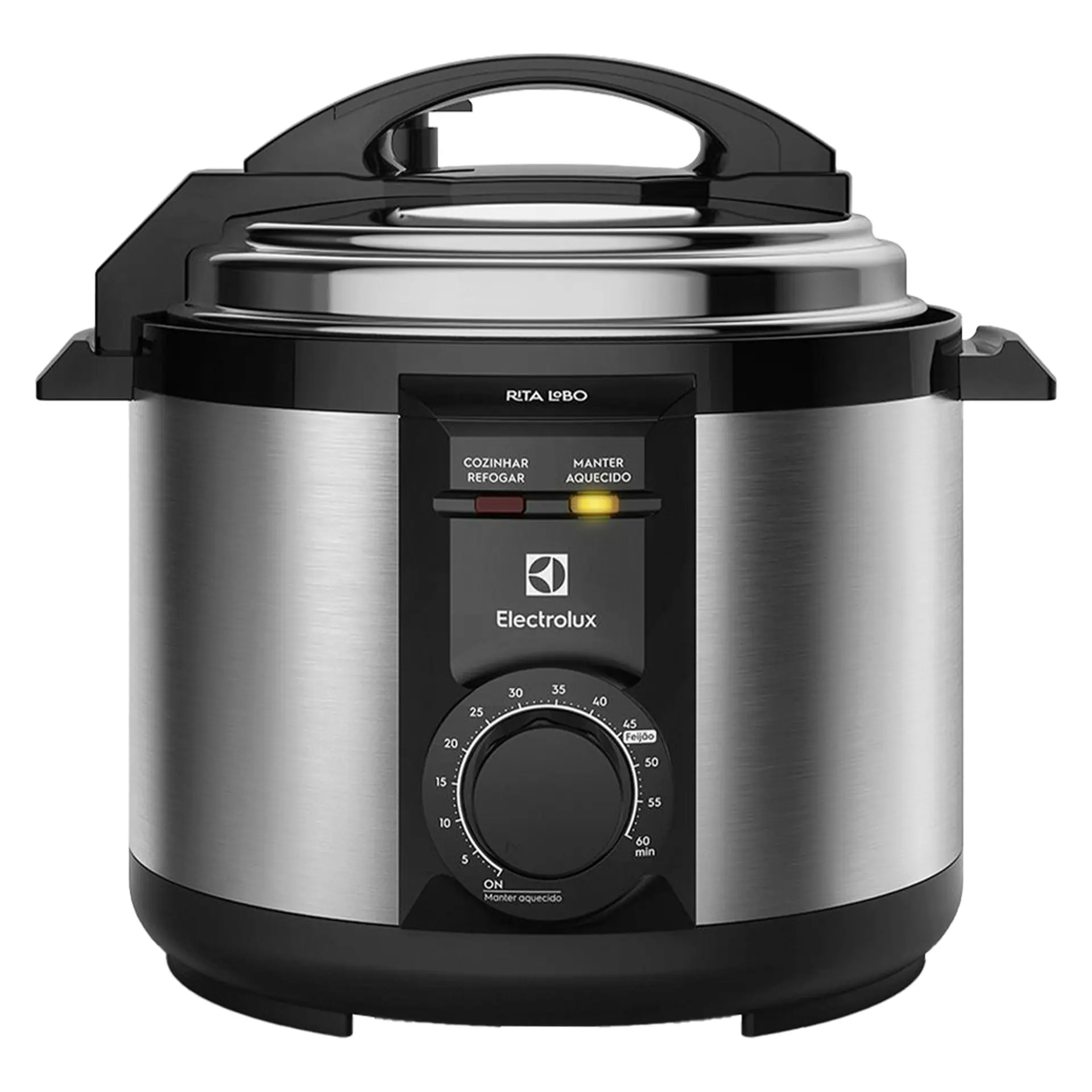 Panela Elétrica de Pressão Electrolux 5L Efficient Rita Lobo PCE20 - Inox/Preto - 110 Volts