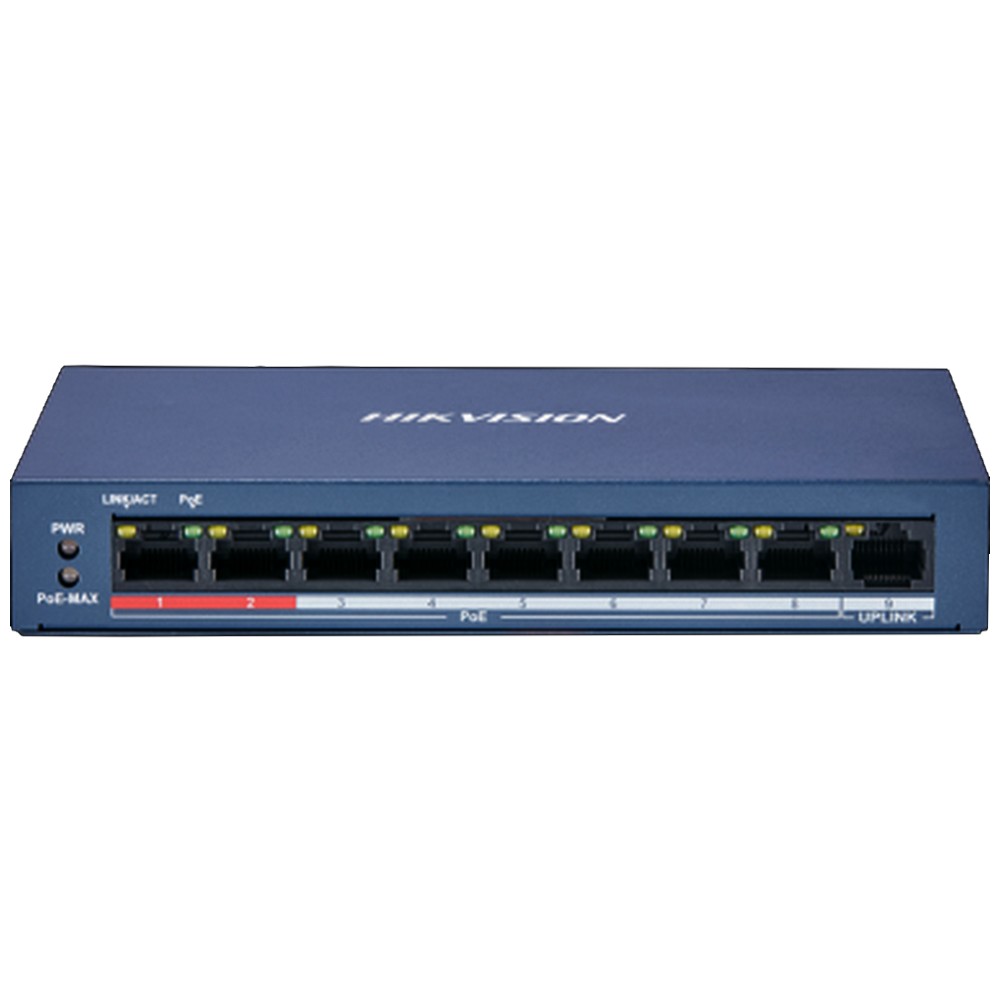 Switch PoE Hikvision DS3E1309PEIM 8 Portas 10/100 Mbps 1 Link