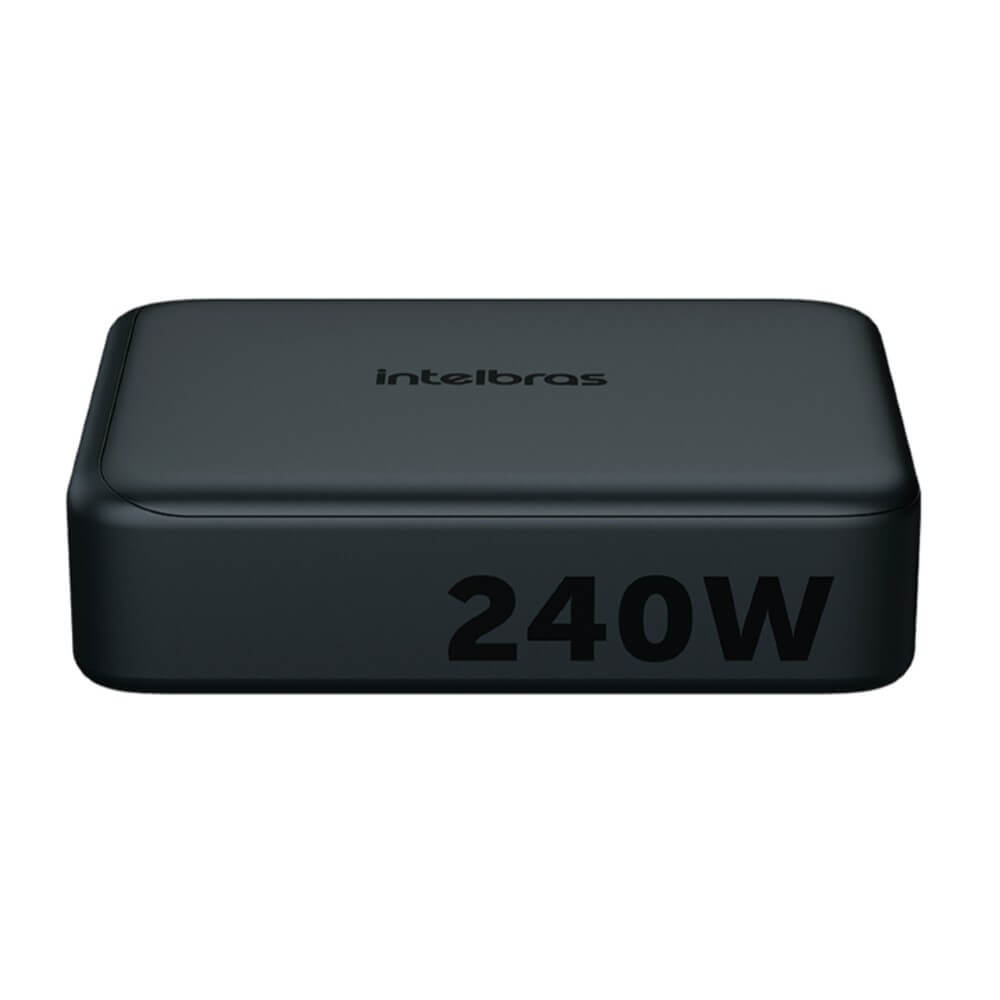 Carregador Ultra Rápido 4 USB-C EC 40 Desktop 240W GAN Preto Intelbras