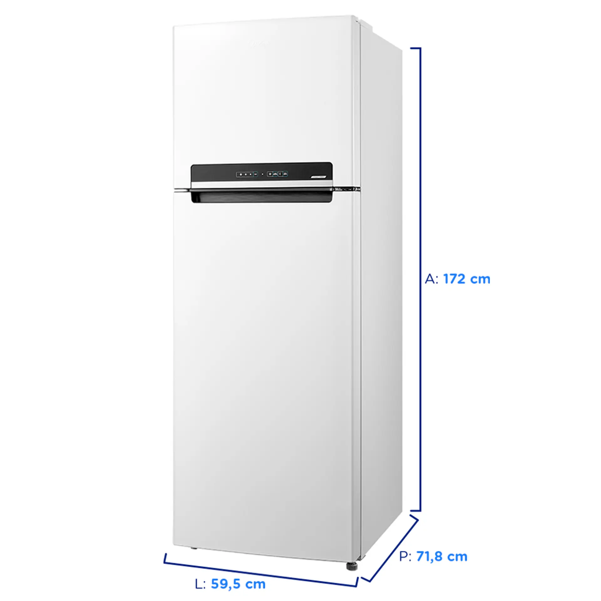 Geladeira Midea 394L Frost Free Duplex MDRT53 - Branco - 110 Volts