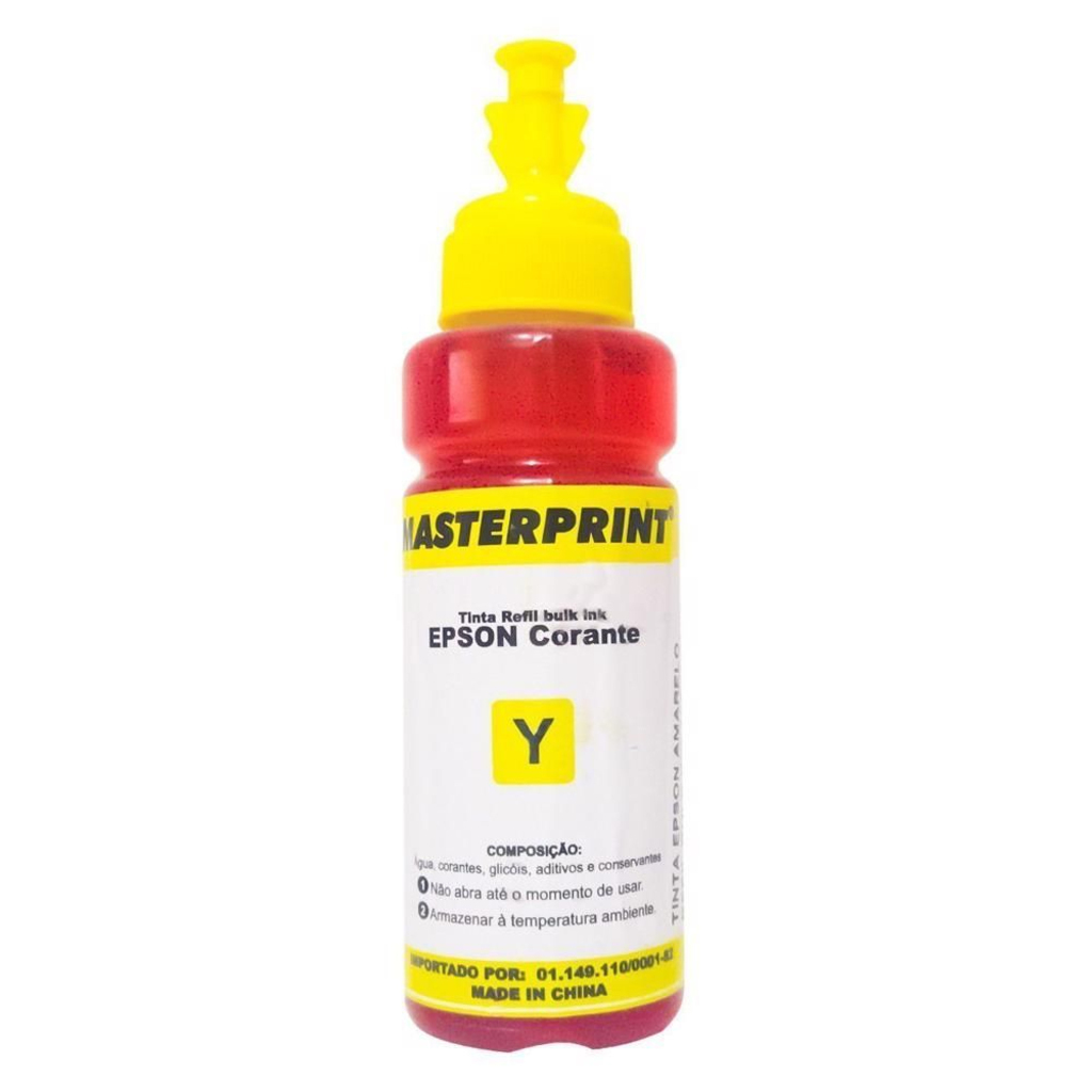 Tinta Bulk Ink Epson Amarelo 100ml Masterprint - R-EP100Y