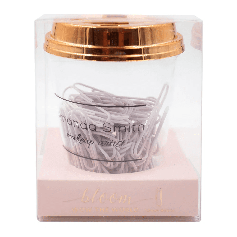 Porta Bee Unique Imantado C/Clips de Papel Bloom Rosa