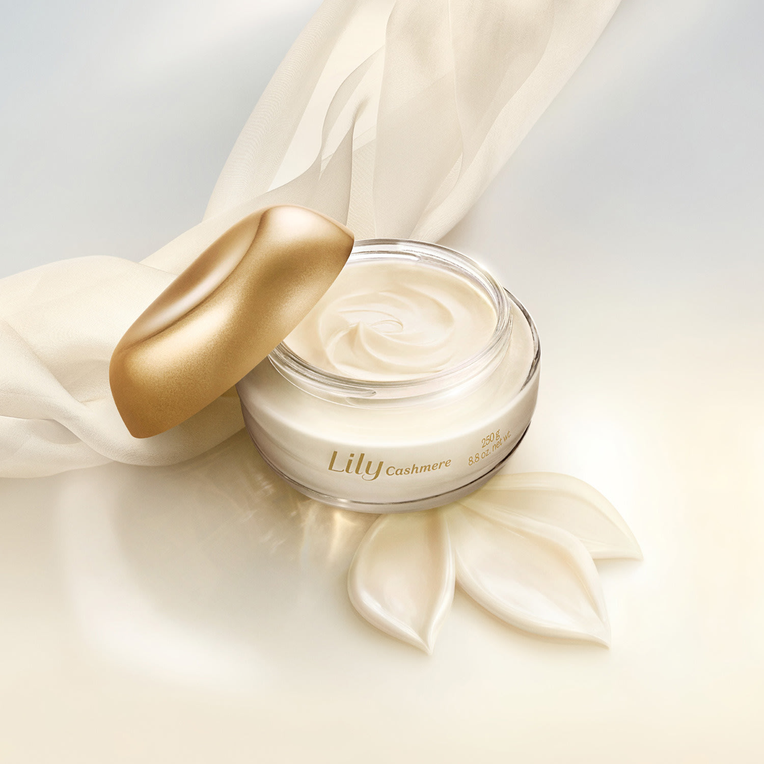 Creme Acetinado Hidratante Desodorante Corporal Lily Cashmere 250g