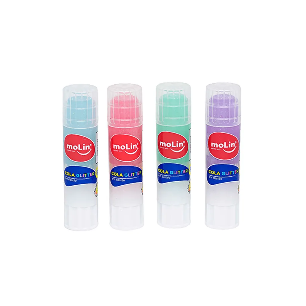 Cola em Bastão Molin Glitter 8 gramas Unidade Sortido