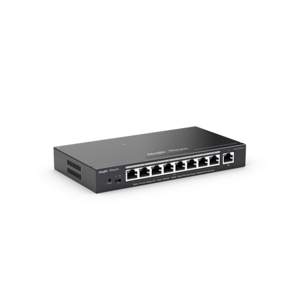 Switch PoE+ Gerenciável L2 Ruijie | Reyee RG-ES209GC-P 9 Portas Gigabit 10/100/1000 Mbps