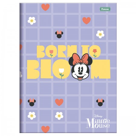 Caderno Brochura Foroni Capa Dura Minnie Mouse Vintage 80 Folhas Sortido