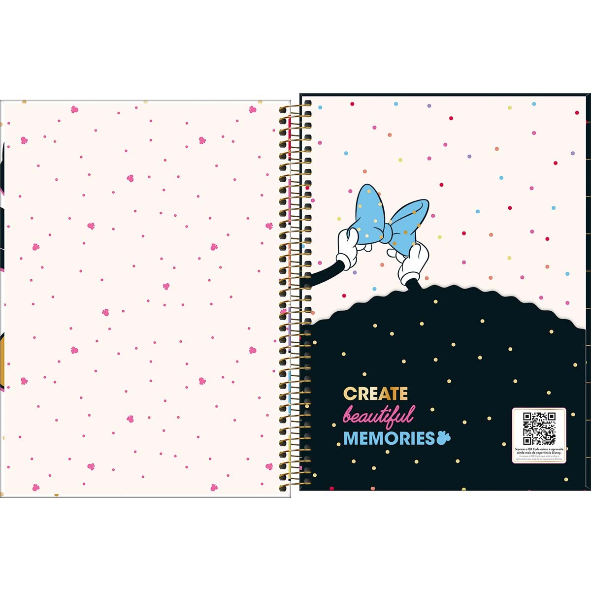 Caderno Universitário Tilibra Minnie Espiral Capa Dura 192 Folhas 12 Matérias Sortido