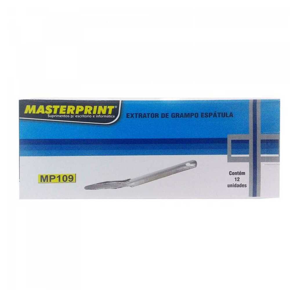 Extrator de Grampos Espátula Masterprint Prata 12 Unidades - MP109