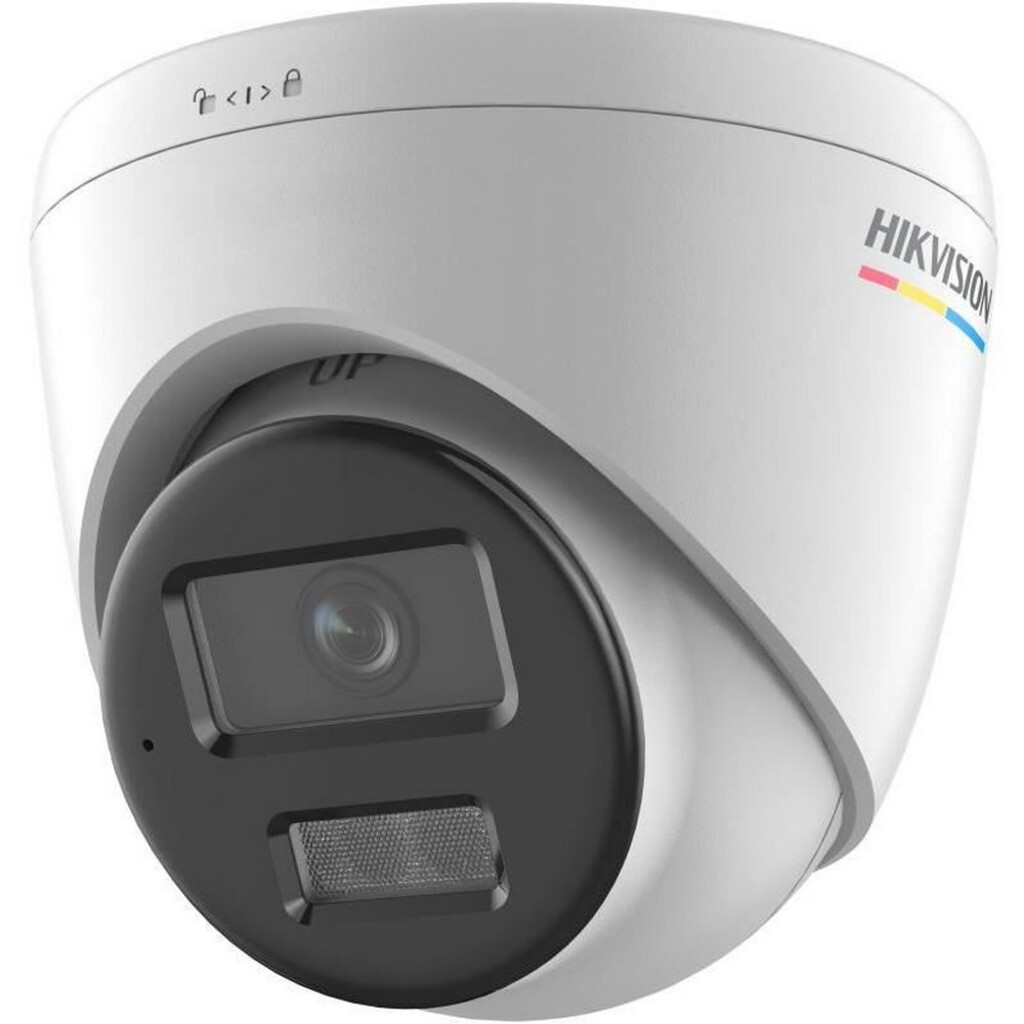 Câmera CFTV IP PoE DS-2CD1327G2H-LIU Dome Full HD 2.0MP ColorVu 30m 2,8 mm Acusense Microfone Embutido Hikvision