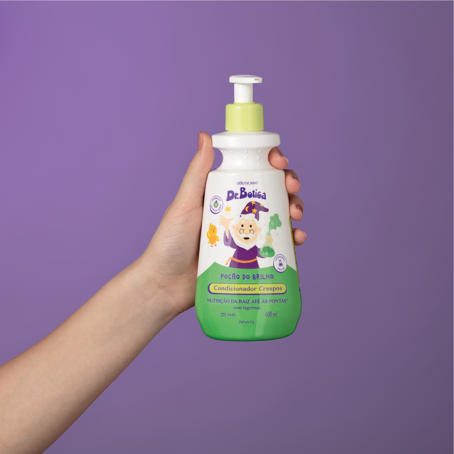 Condicionador Infantil Cabelos Crespos 4 ABC Dr.Botica Poção do Brilho 400ml