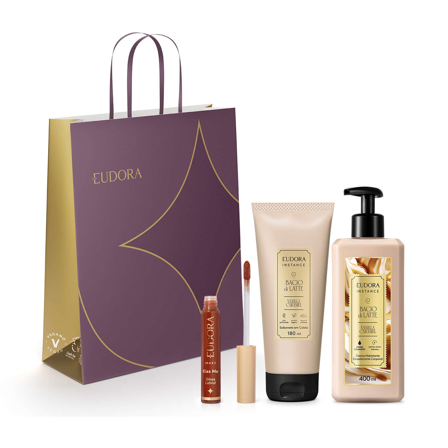 Combo Presente Natal Instance Vanilla Caramel (4 itens)