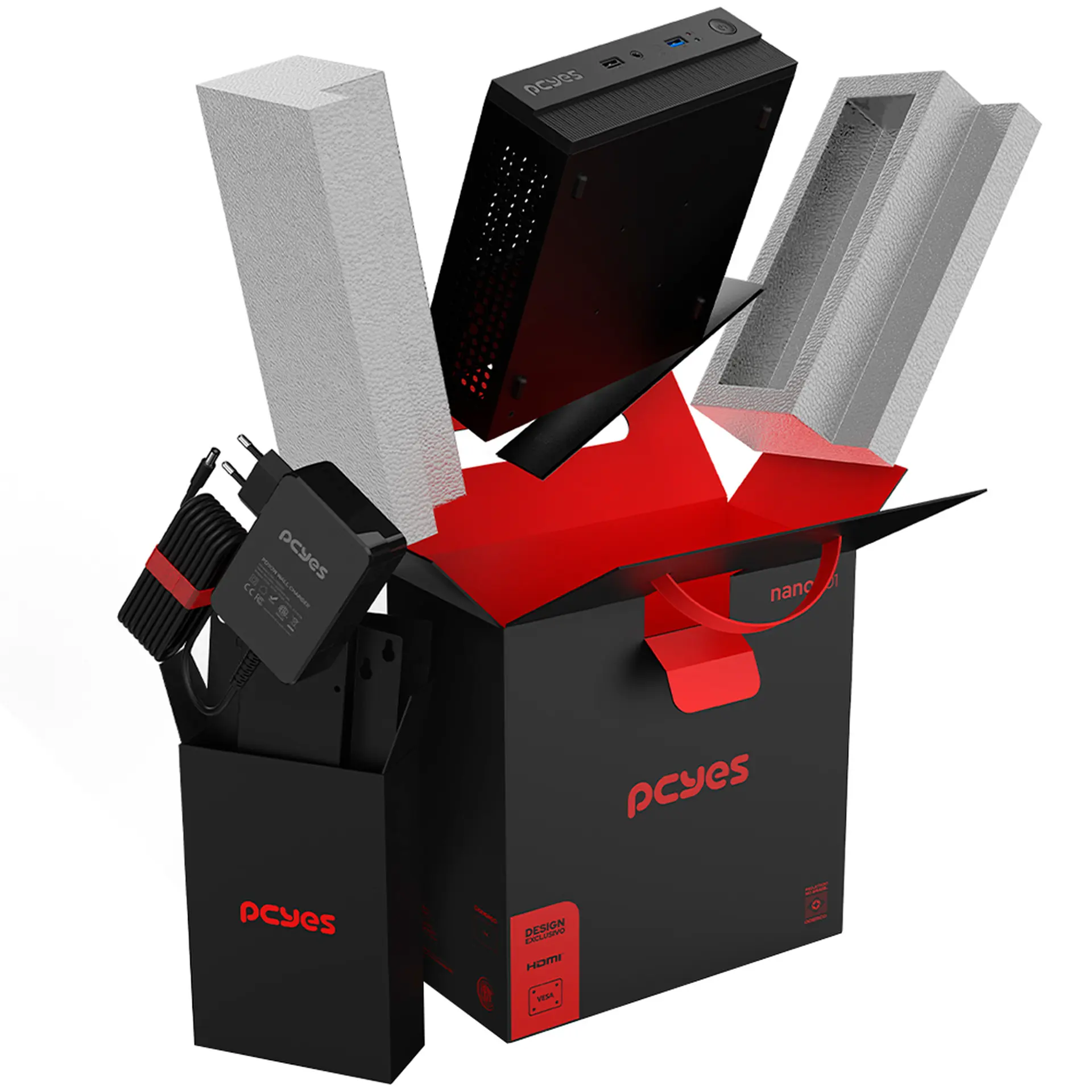 Computador Pcyes One I5-3470 8GB 256GB SSD Linux - Preto - Bivolt