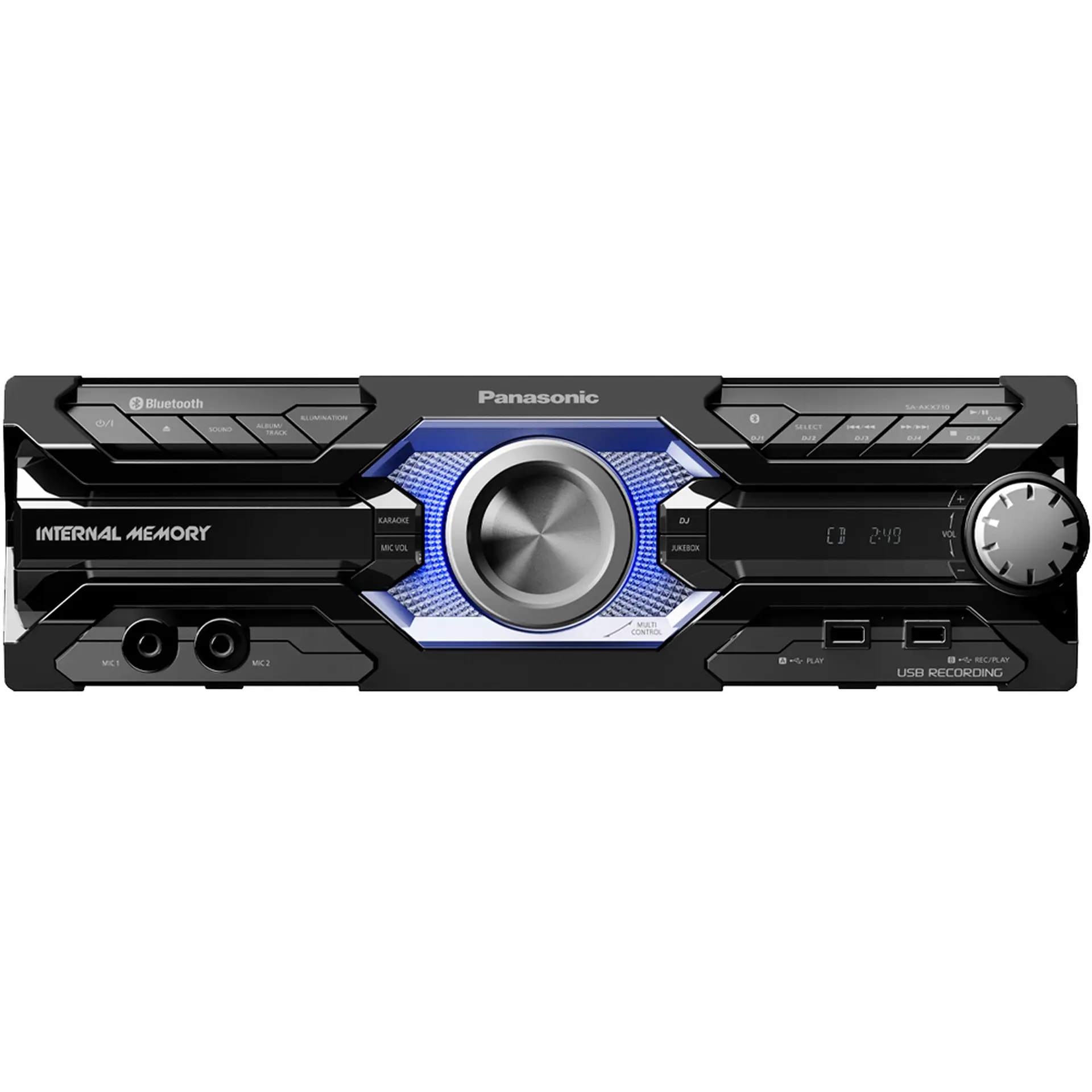 Mini System Panasonic AKX710 1800W Bluetooth Duplo USB Karaokê