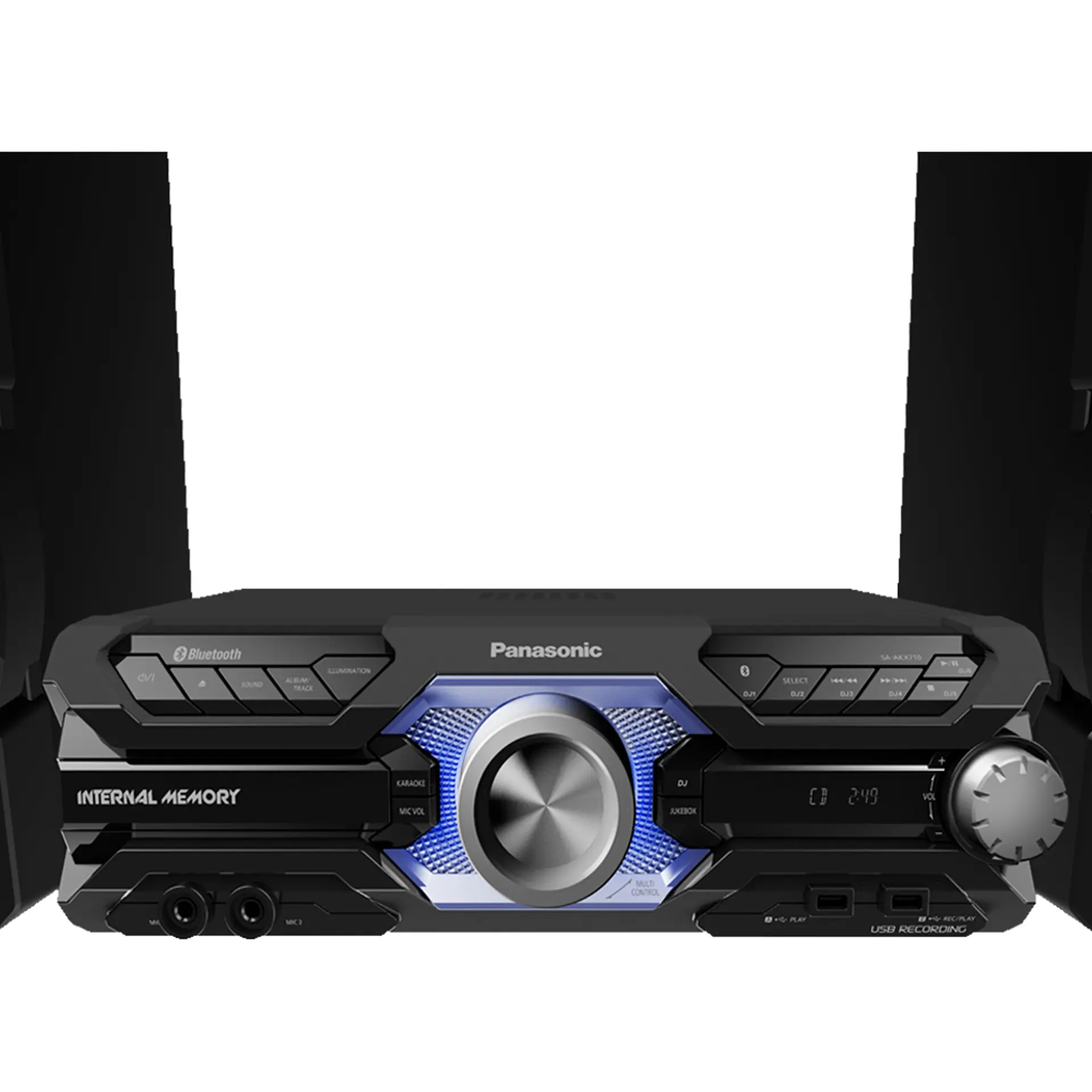 Mini System Panasonic AKX710 1800W Bluetooth Duplo USB Karaokê