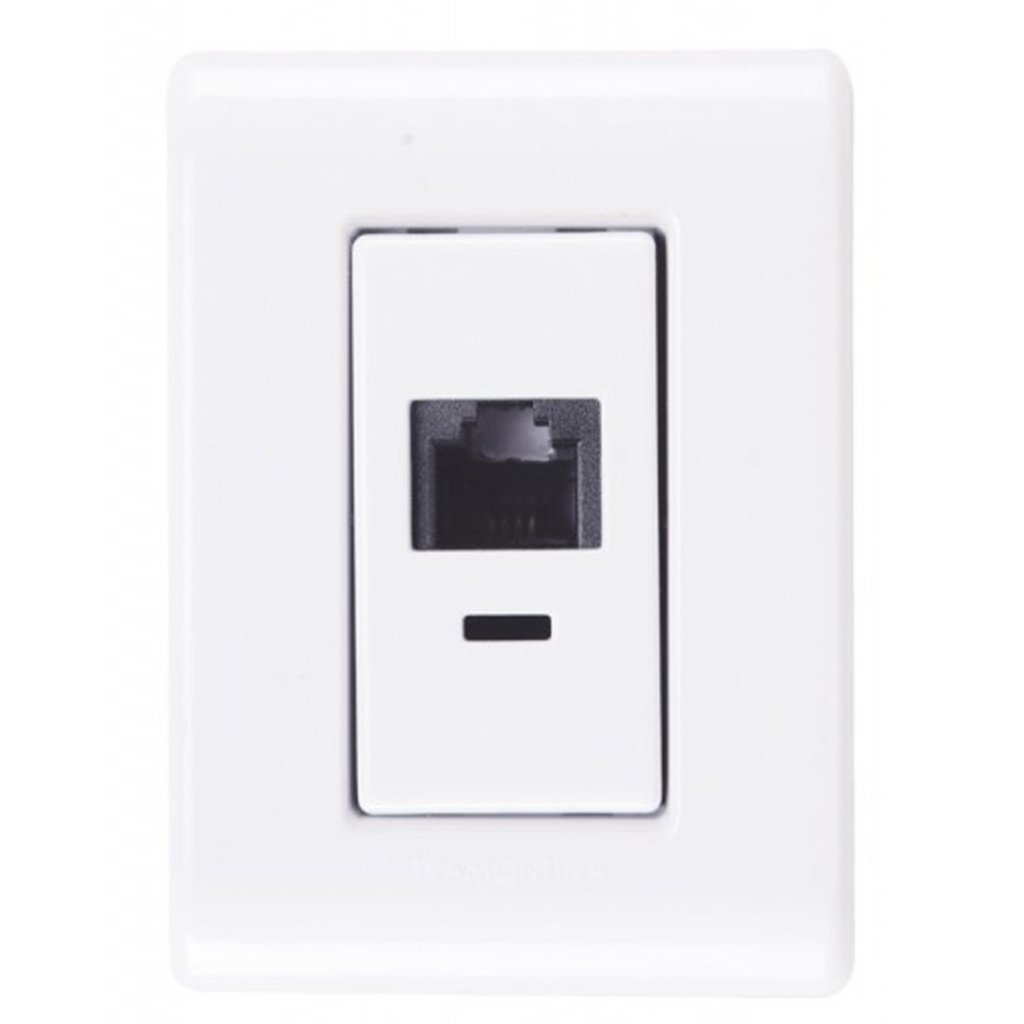Caixa Sobrepor 1 Keystone RJ11 LizFlex Branco Tramontina - 57304/010