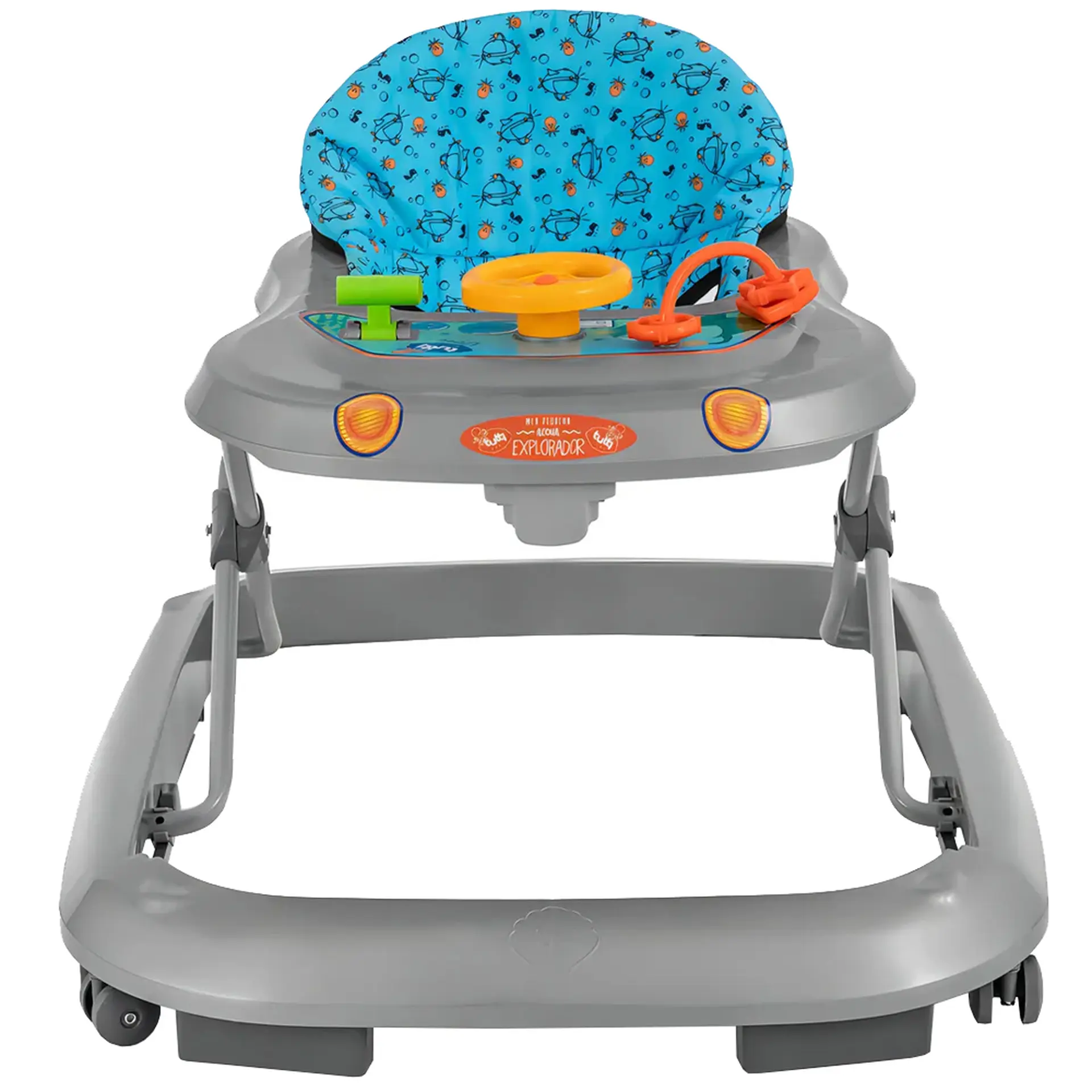 Andador Tutti Baby Acqua Explorador Tecido Removível - Cinza