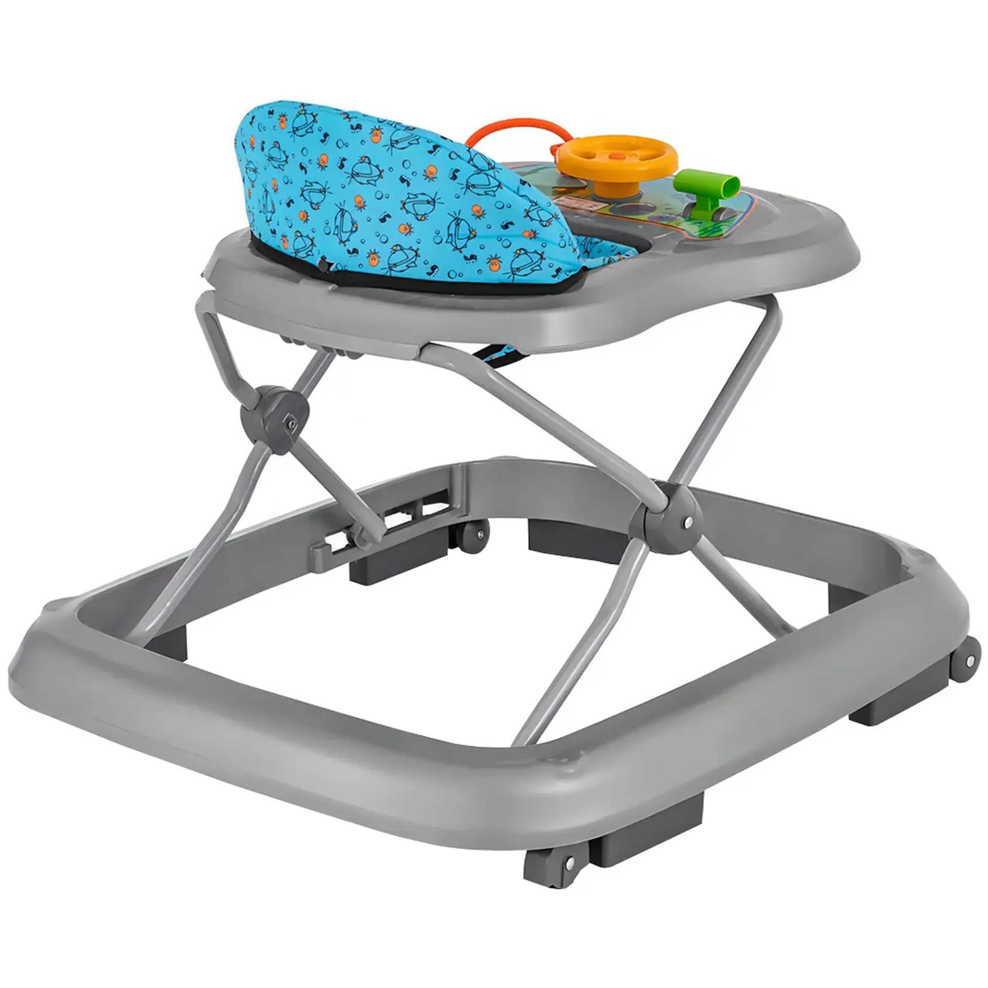 Andador Tutti Baby Acqua Explorador Tecido Removível - Cinza