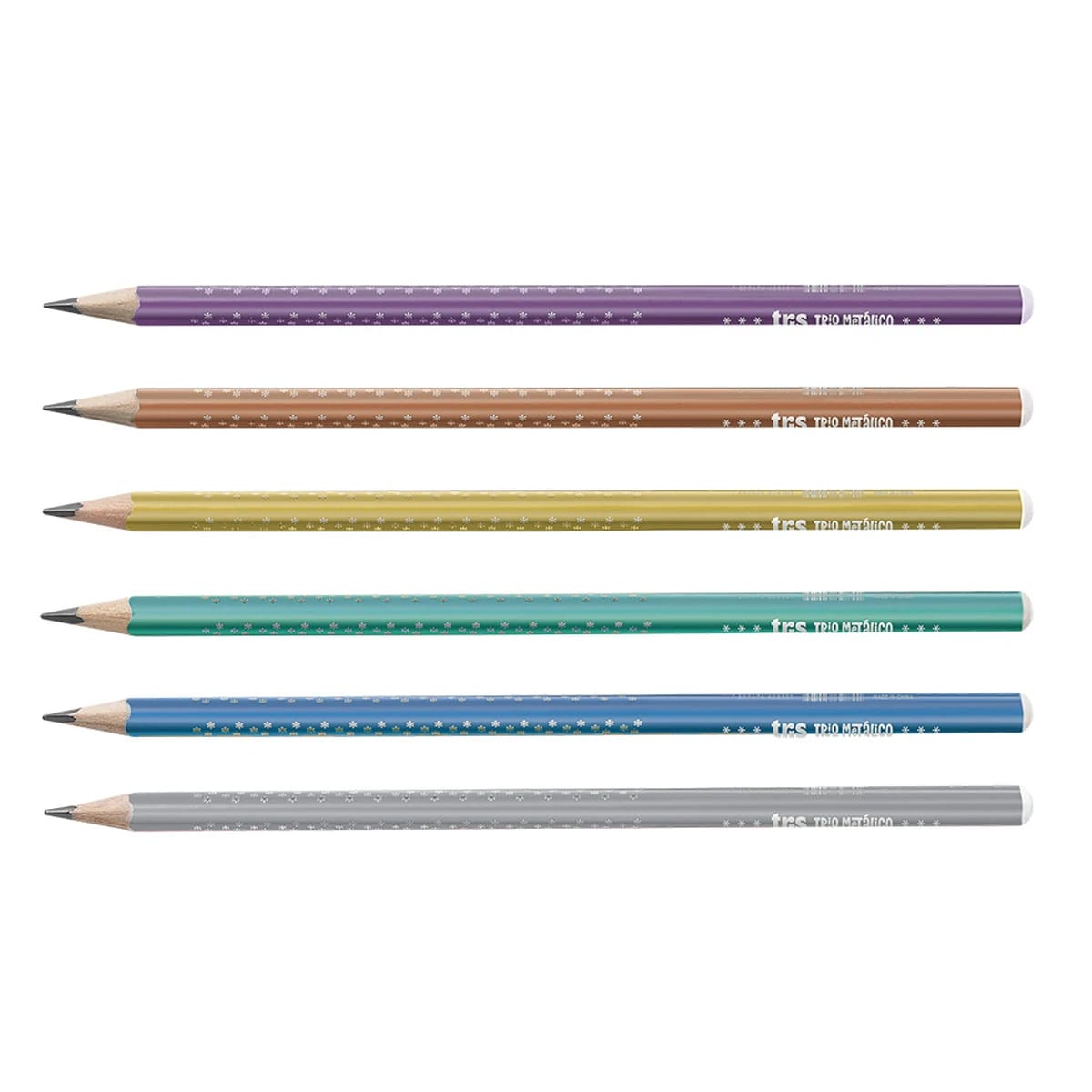 Lápis Preto TRIS Metálico HB Unidade Sortido
