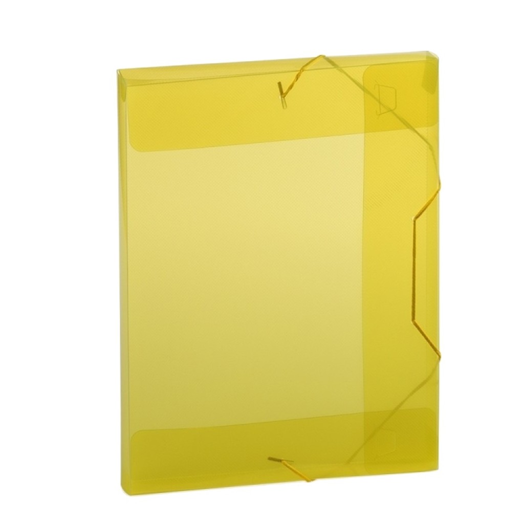 Pasta Aba Elástico 335 x 245mm Lombo 3,0cm Amarelo Solft Polibras - Pacote com 10 Unidades - 160406
