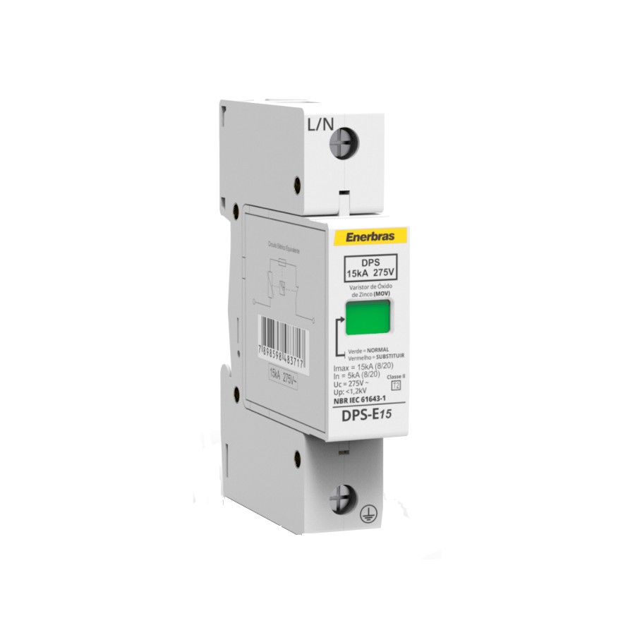 Dispositivo DPS 1 Polo 275V 15kA Enerbras DPSE15