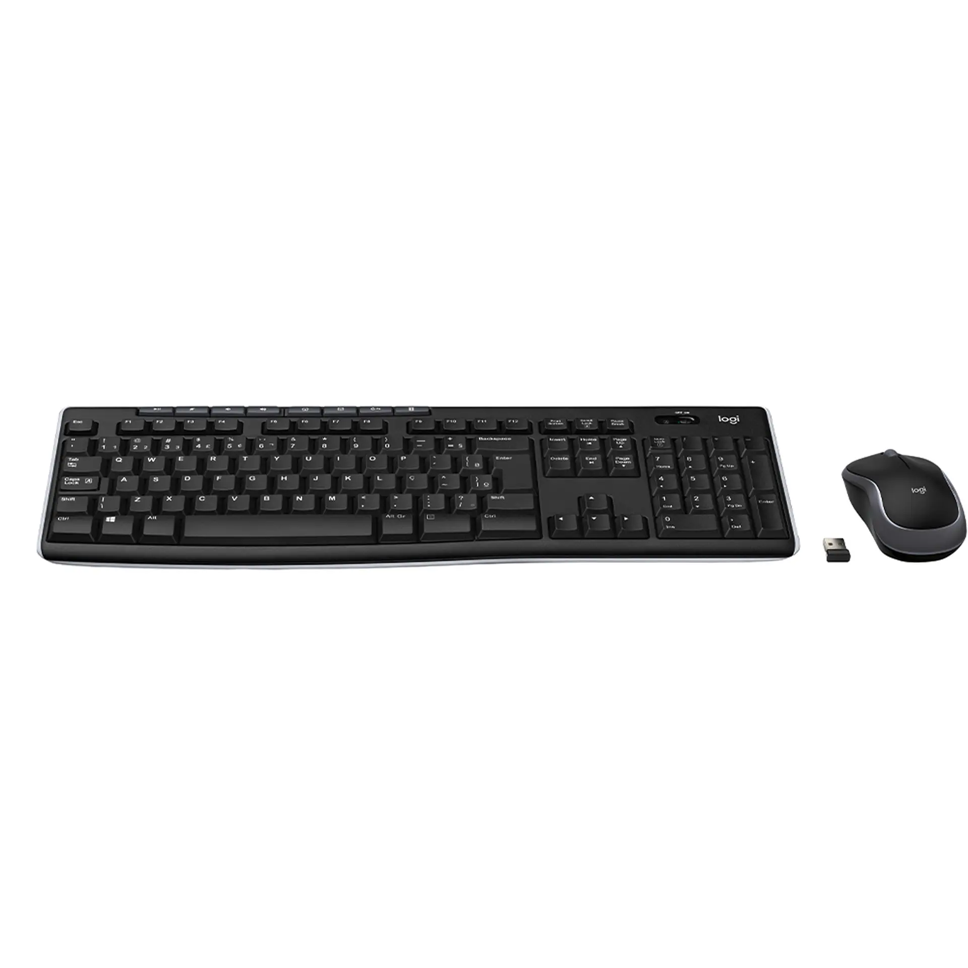 Kit Teclado e Mouse Sem Fio Wireless Logitech MK270 USB 920-004433 - Preto