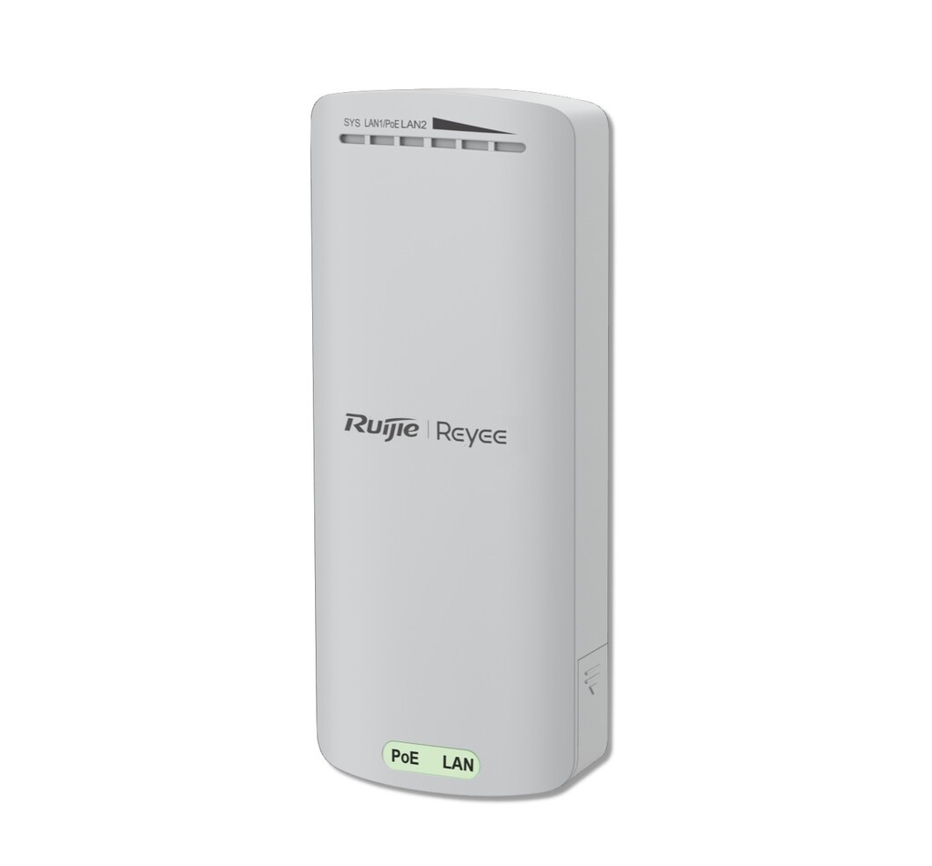 Rádio CPE 500 Metros 2,4Ghz 8dBi com Antena Integrado PoE Ruijie I Reyee - RG-EST100-E - com Fonte - Vendido o Par