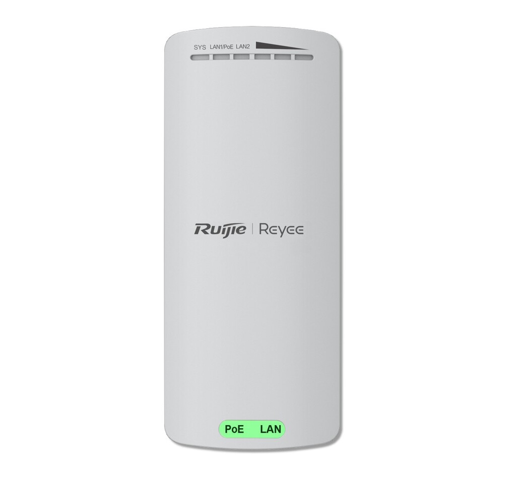 Rádio CPE 500 Metros 2,4Ghz 8dBi com Antena Integrado PoE Ruijie I Reyee - RG-EST100-E - com Fonte - Vendido o Par