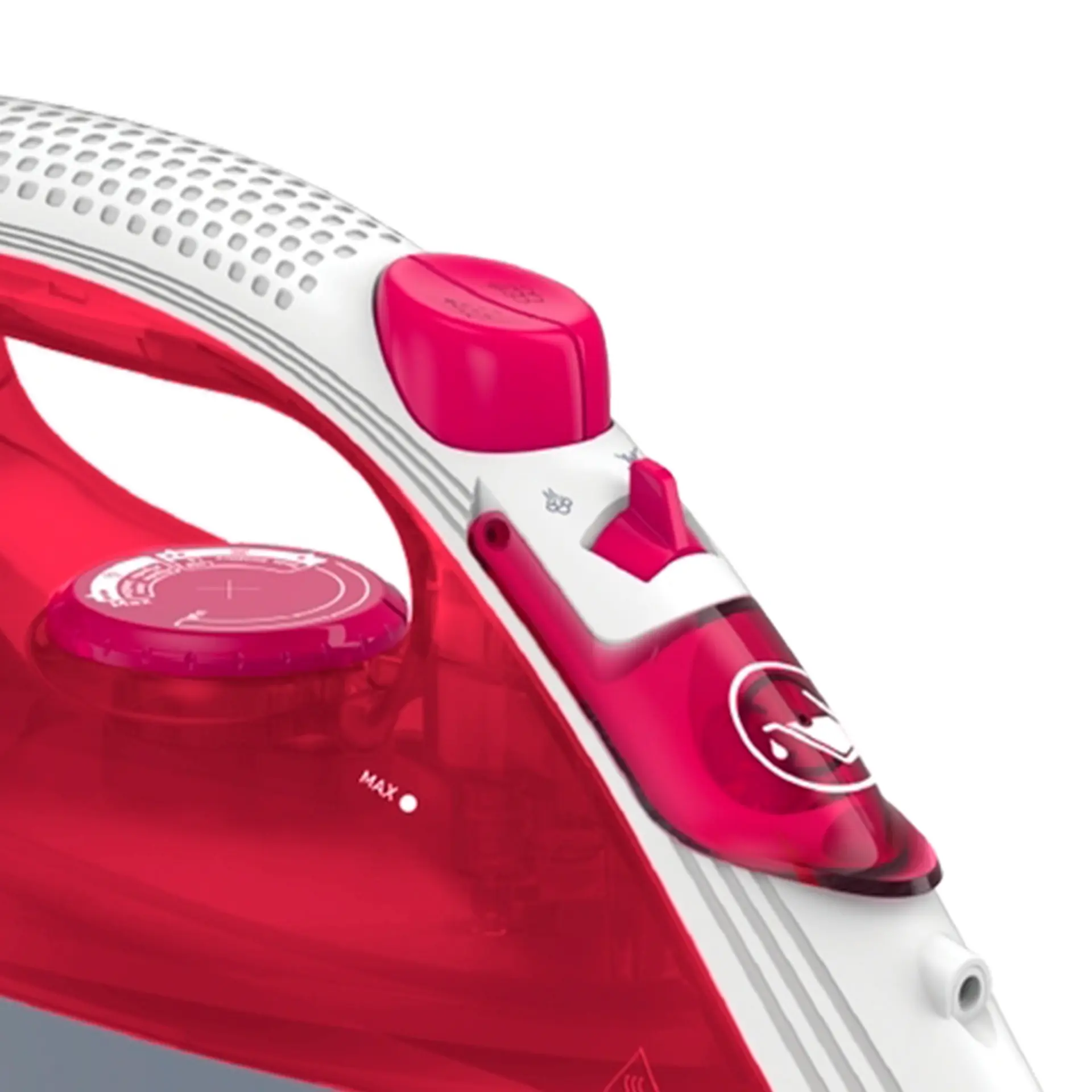 Ferro de Passar a Vapor Arno Steamgliss FSGC Base Ceramic Glide 1200W - Rosa - 220 Volts