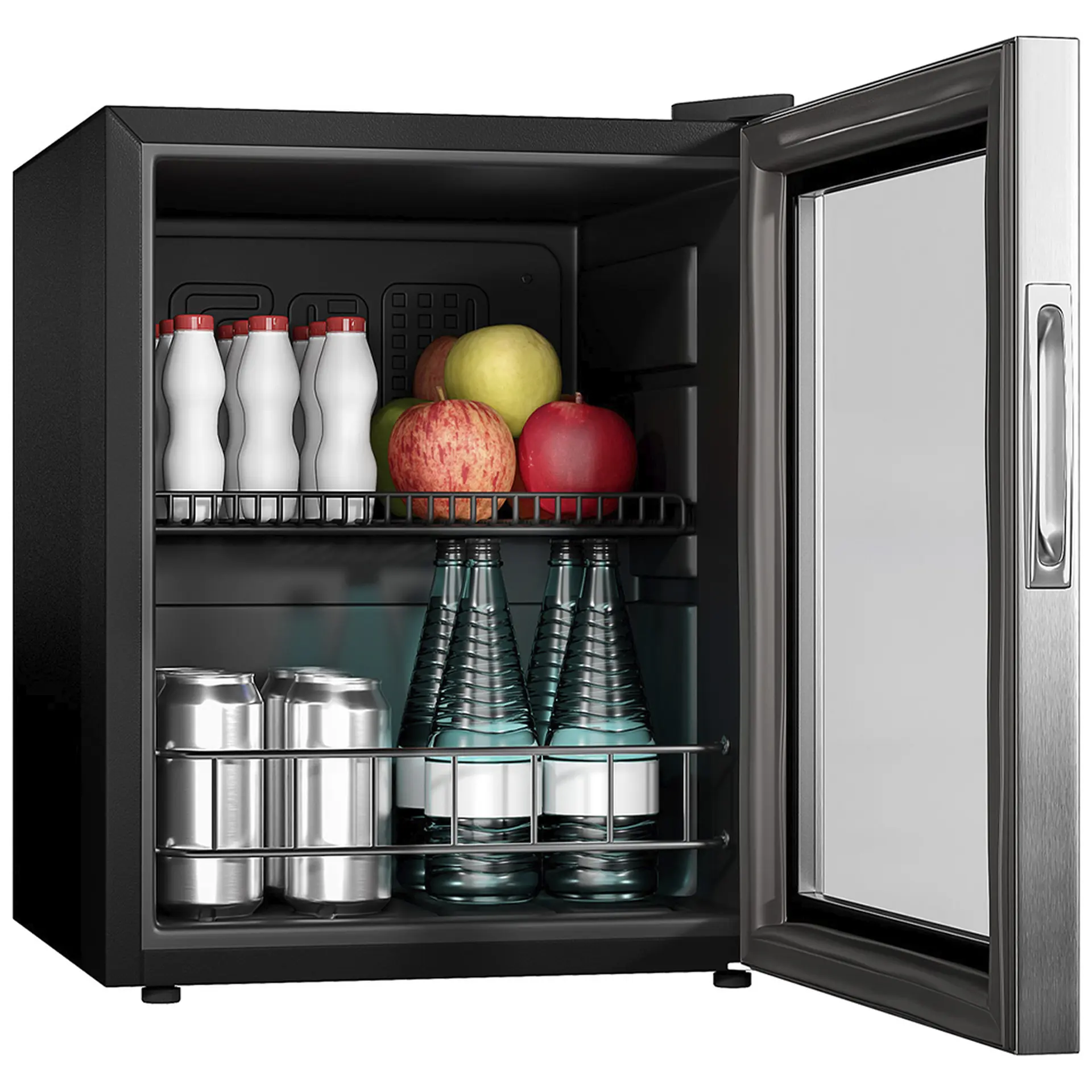 Frigobar Suggar 46L 1 Porta em Vidro FB46 - Inox - 110 Volts