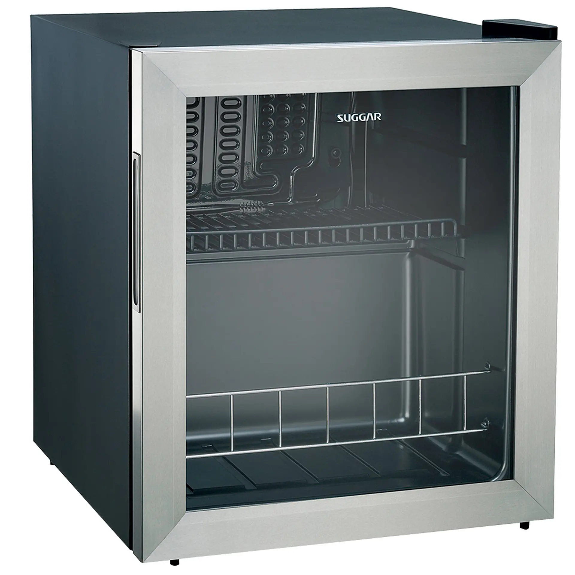 Frigobar Suggar 46L 1 Porta em Vidro FB46 - Inox - 110 Volts