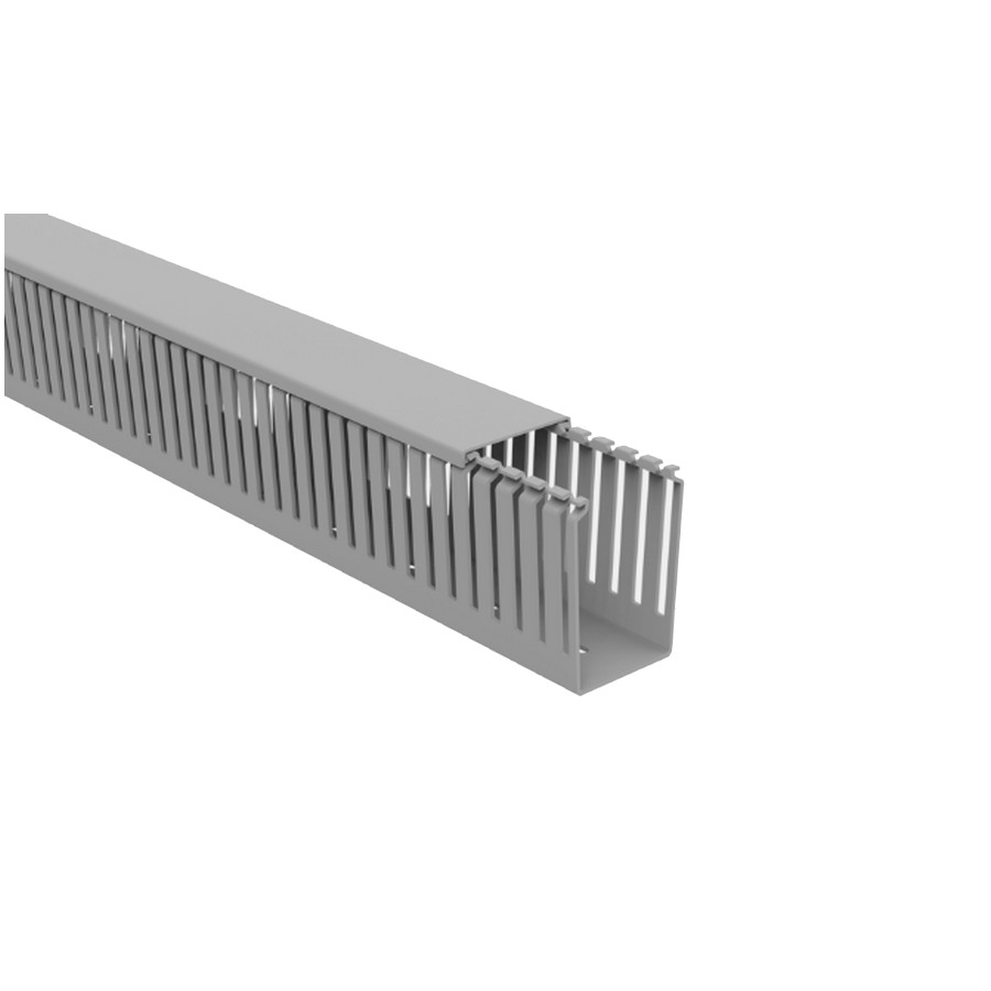 Canaleta Semiaberta Enerbras Barra 2m 50 x 80mm Cinza Unitário 5080 EA