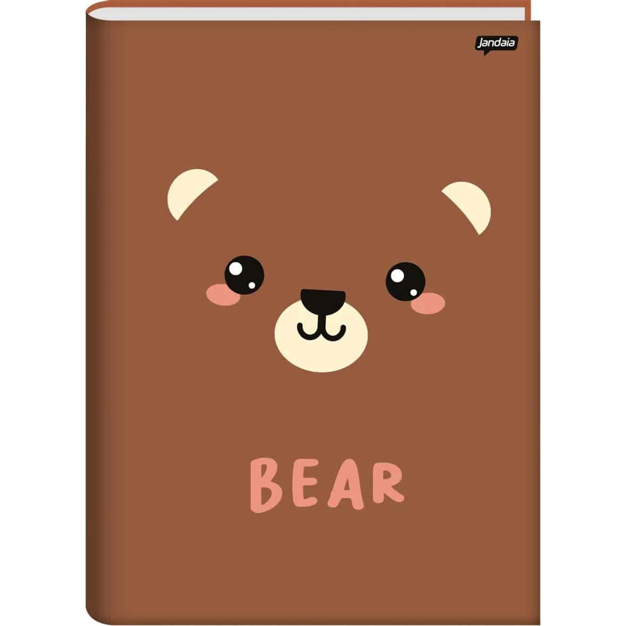 Caderno Brochura Jandaia Cute Animal Capa Dura Grande 80 Folhas Sortido