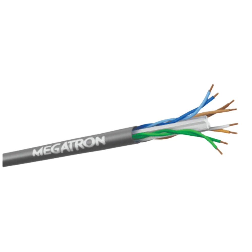 Cabo de Rede 23AWG Megatron Cat.6 LSZH 4 Pares Cinza 2718 Vendido por Metro 100% Cobre Homologado ANATEL