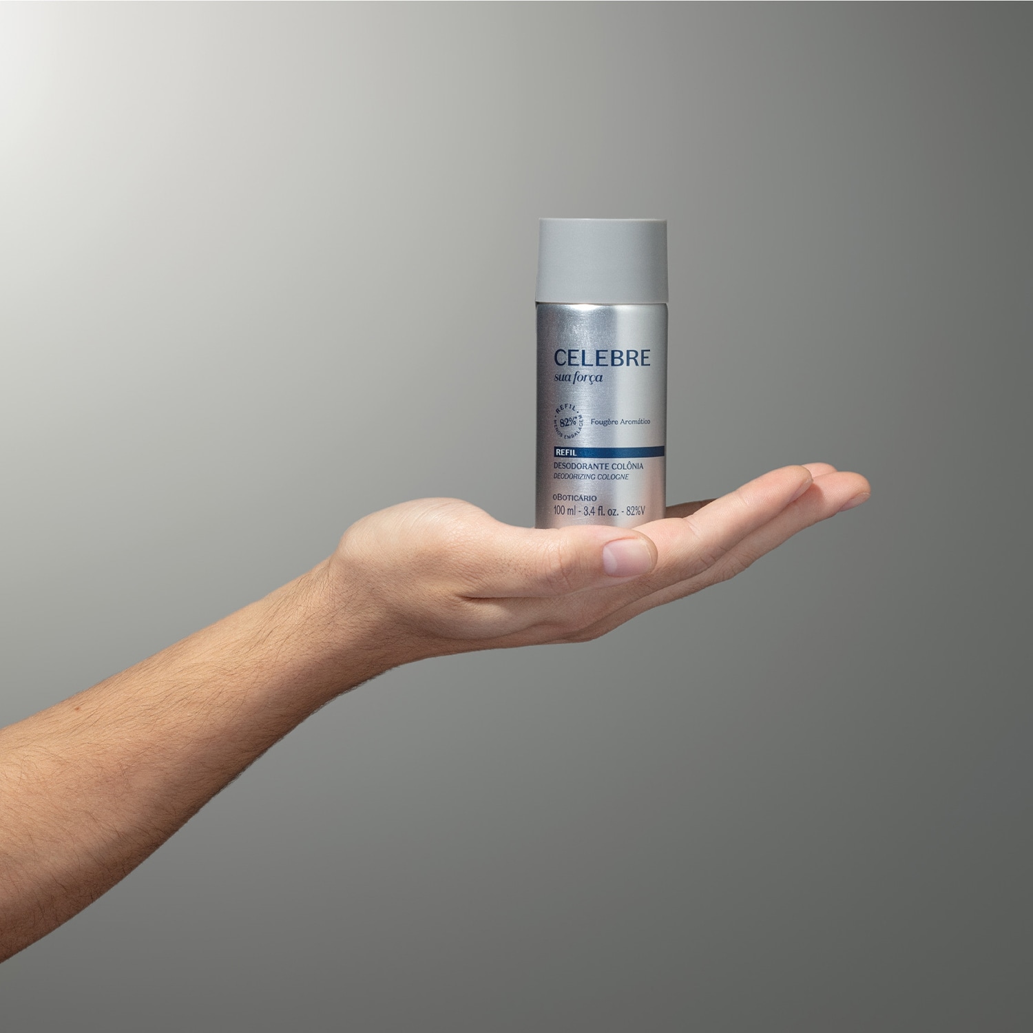 Refil Celebre Sua Força Desodorante Colônia Masculino 100ml