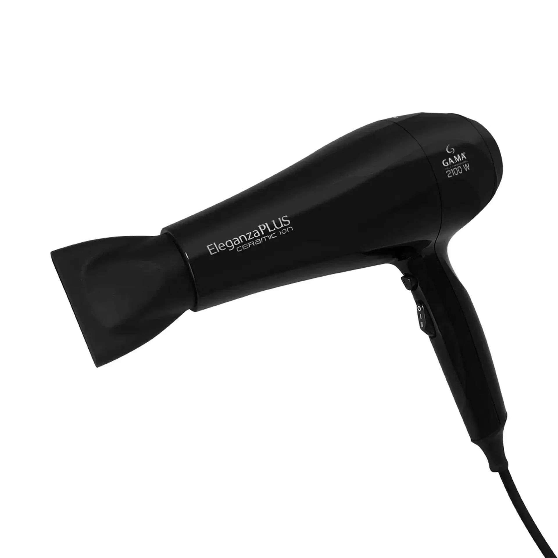 Secador de Cabelo Gama Eleganza Plus Ceramic Íon com Jato de Ar Frio 2100W - Preto - 110 Volts