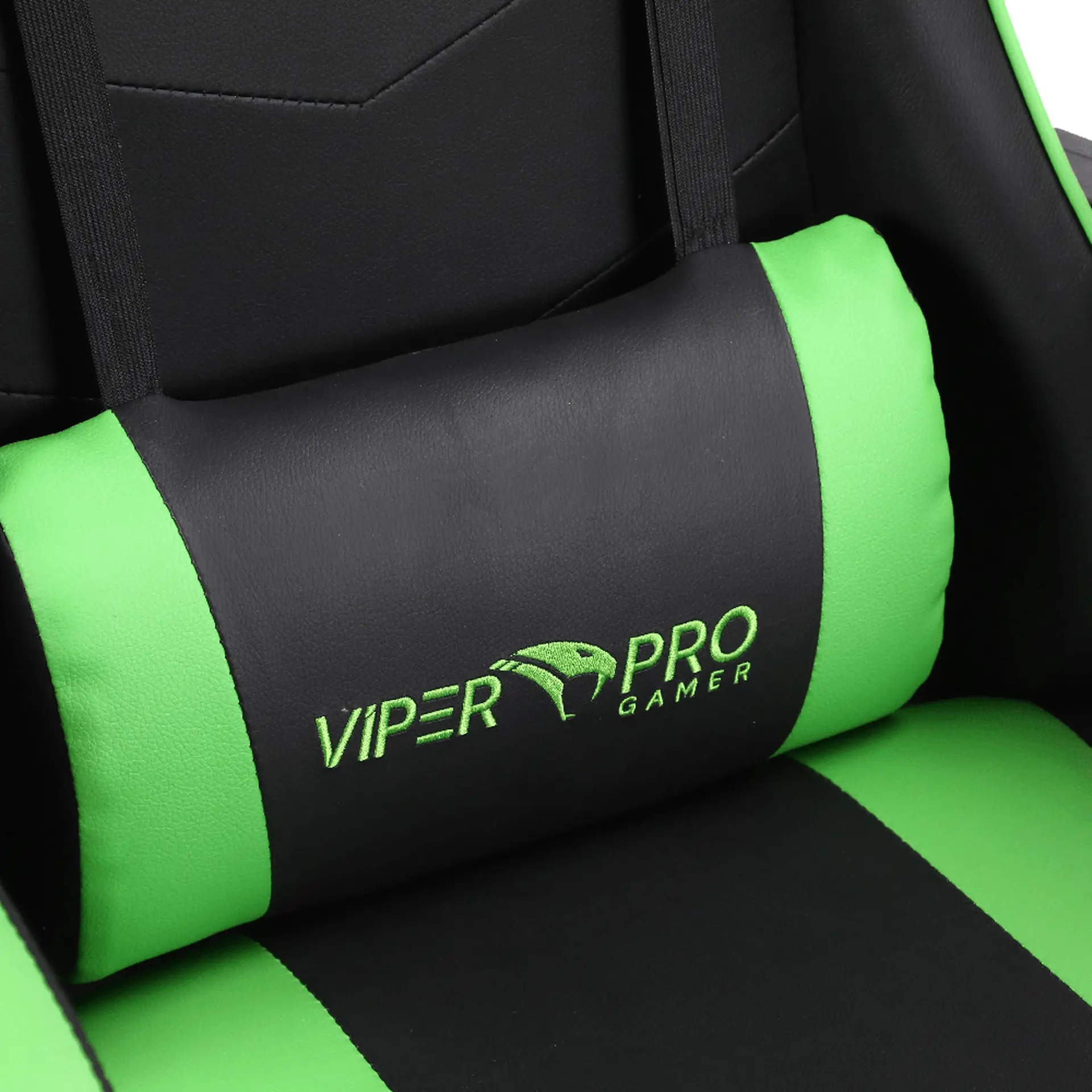 Cadeira Gamer Viper Pro Naja Giratória com Encosto Reclinável - Preto/Verde