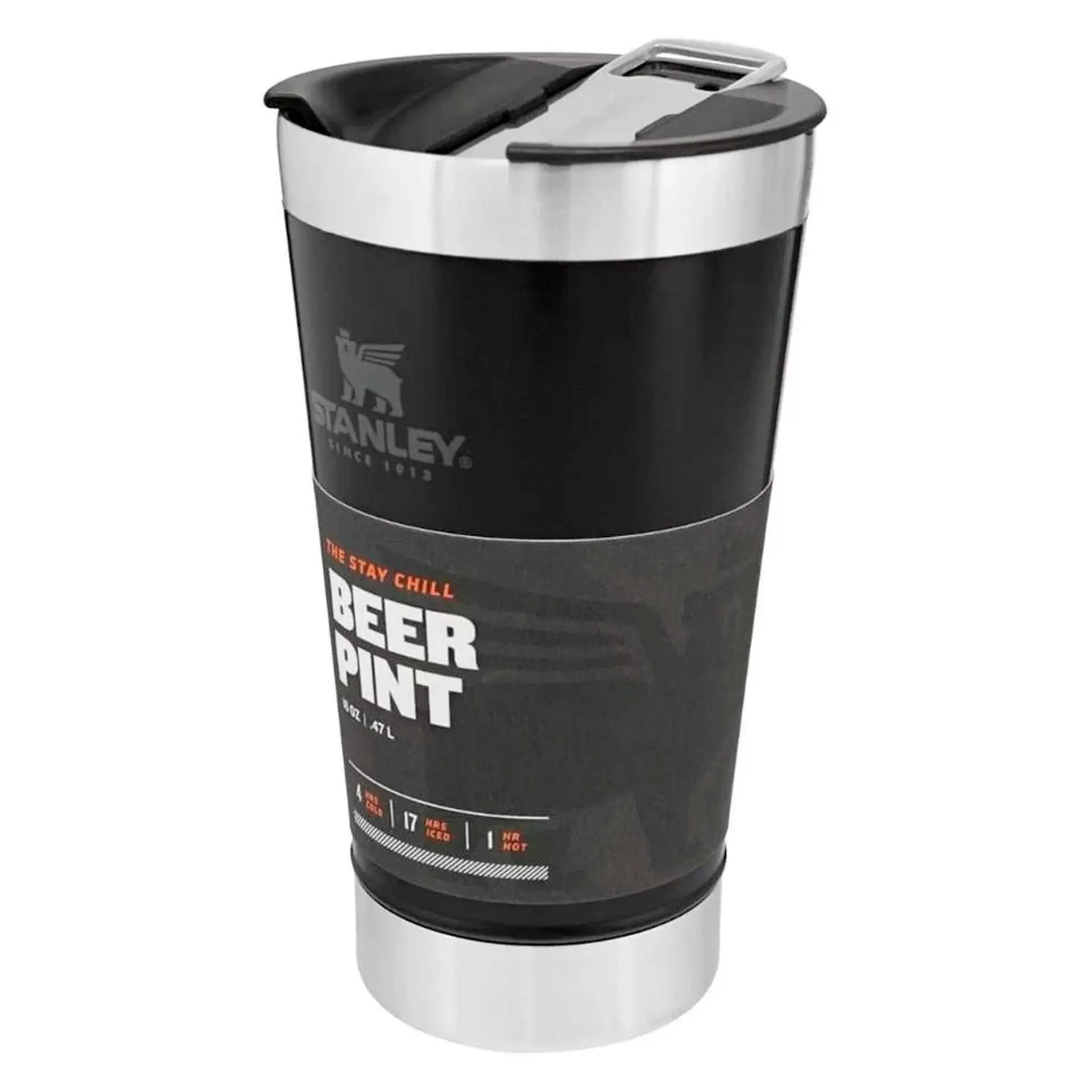 Copo Térmico Inox Stanley com Tampa 473mL - Preto