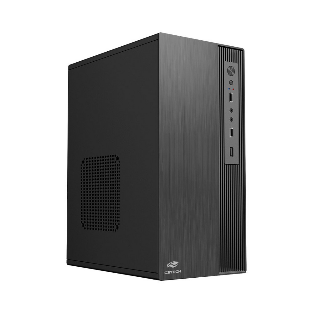 Gabinete C3Tech MT-37BK 2 Baias Preto Fonte 200W