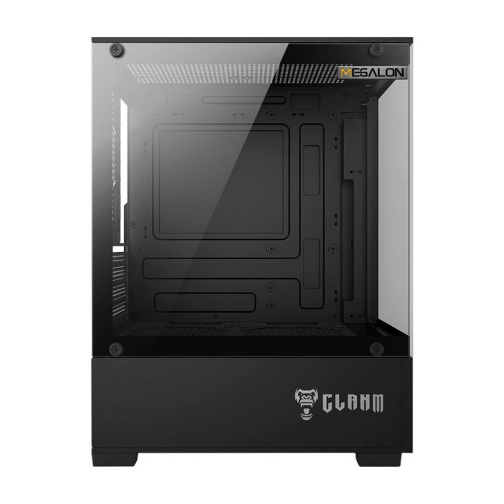 Gabinete Gamer sem Cooler Fan e sem Fonte Lateral e Frente em Vidro Temperado Preto Potencial Suprimentos - 12104 MEGALON