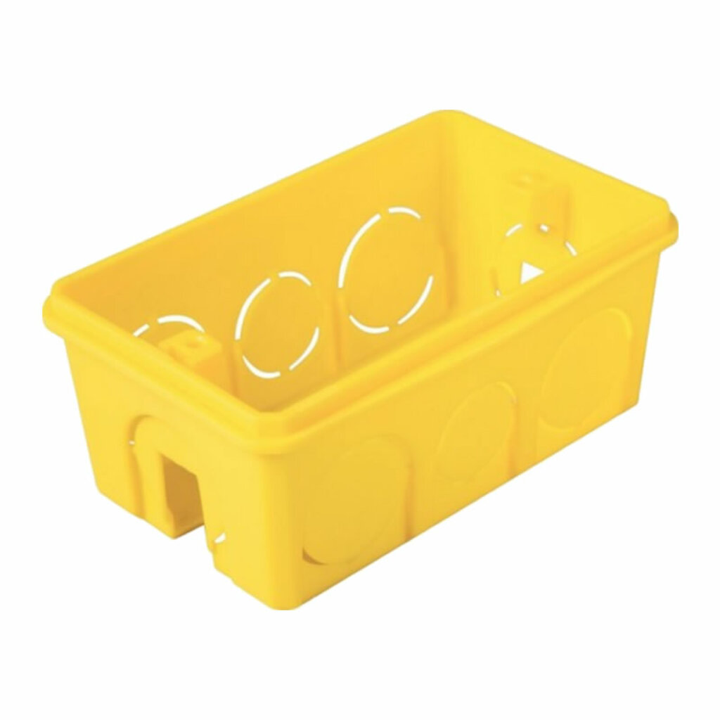 Caixa de Embutir 4X2 PVC Amarelo Tramontina - 57500/044