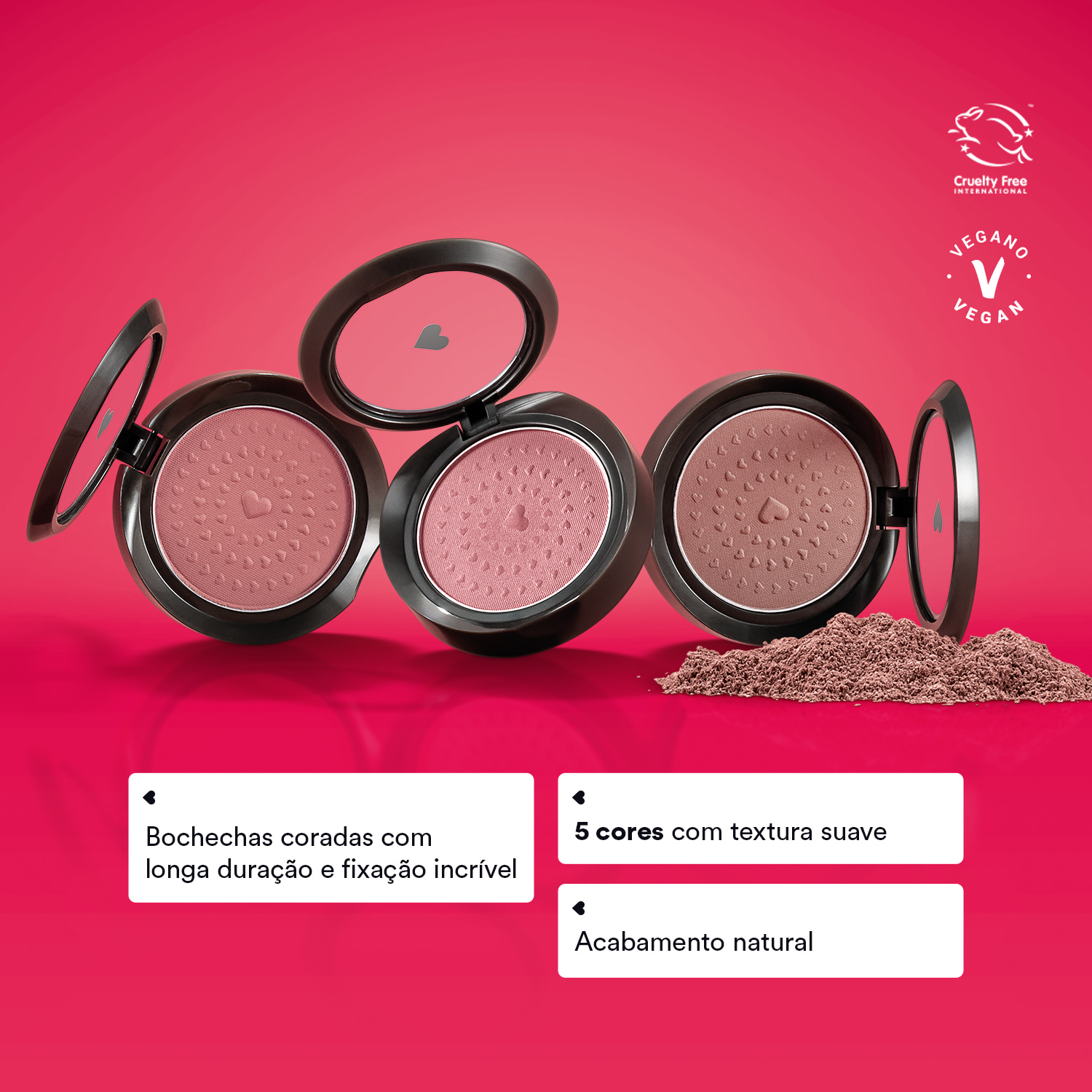 Blush Em Pó Compacto Rubor Malva Amoratin Quem Disse, Berenice? 2g