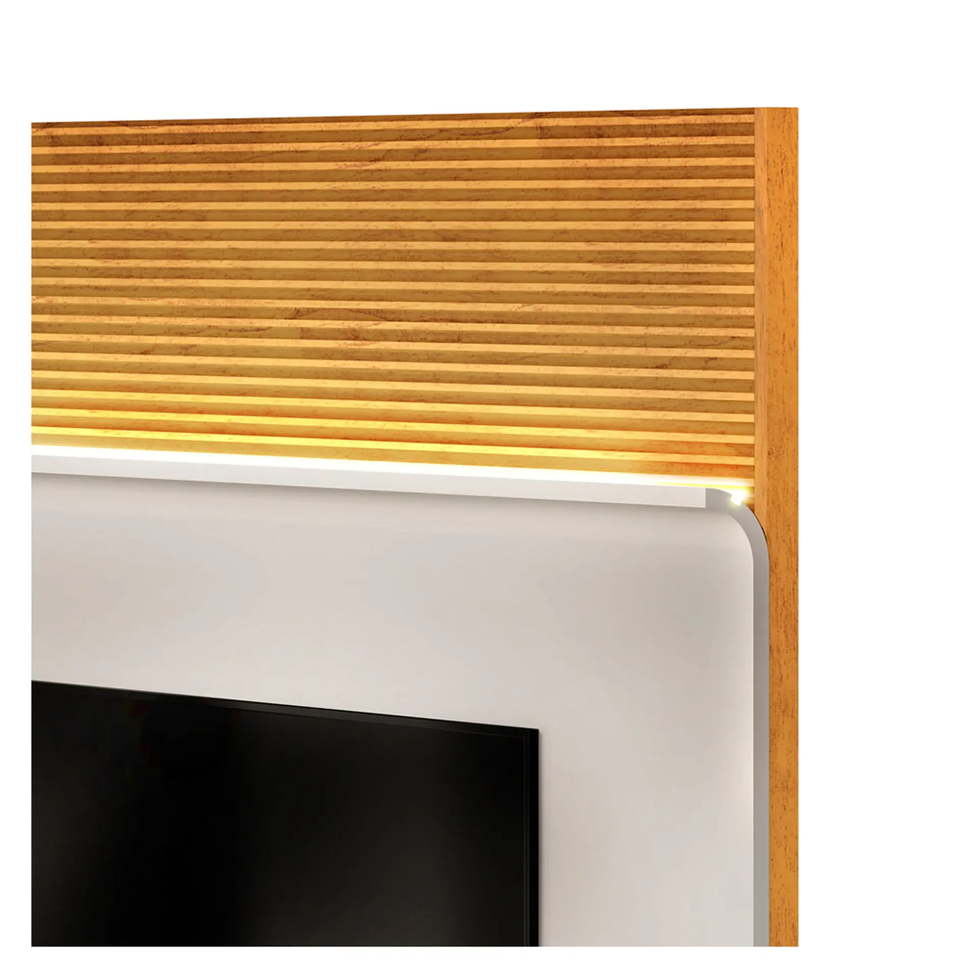 Painel para TV até 70" com LED 02 Gavetas Taylor DJ Móveis - BALI/CEDRO