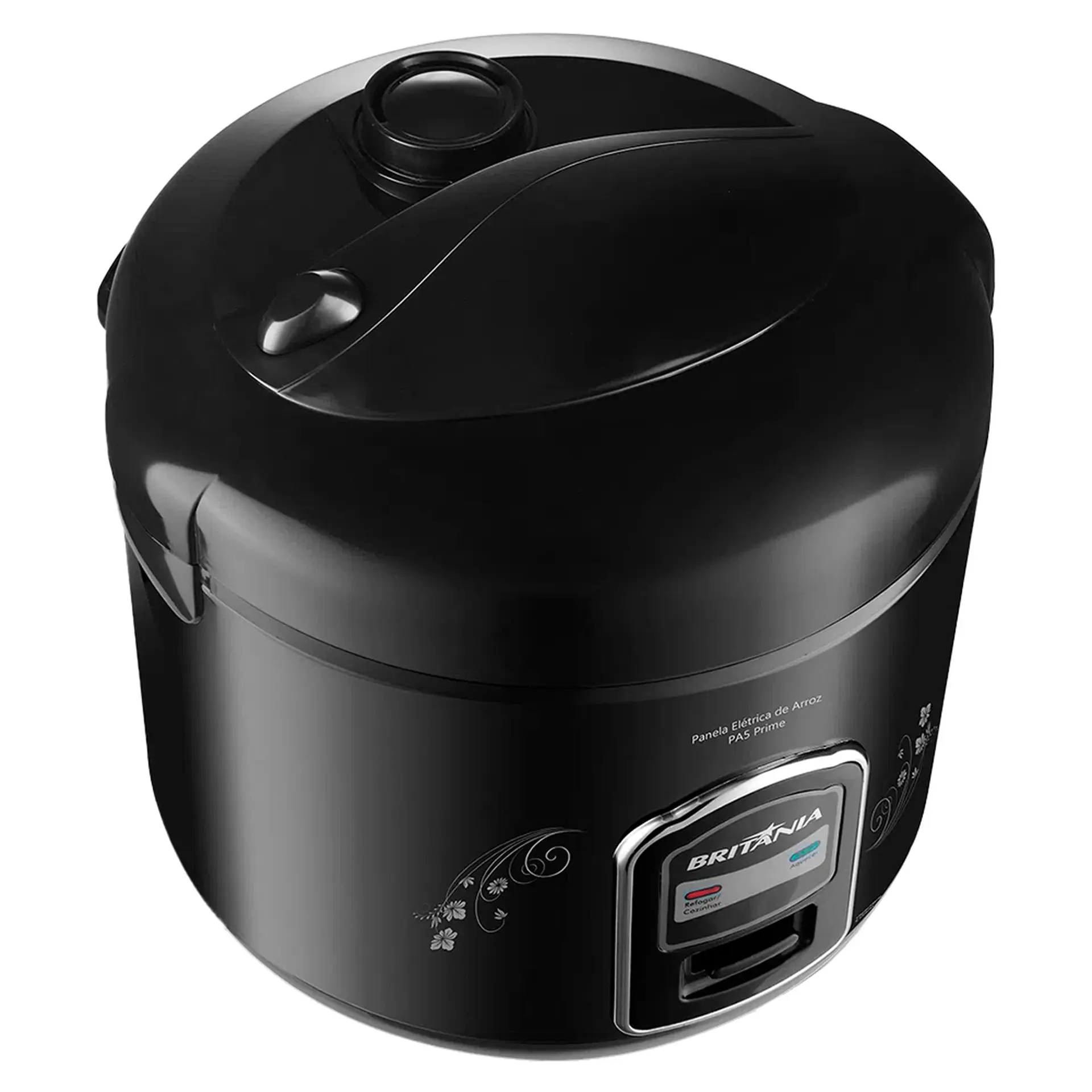 Panela Elétrica de Arroz Britânia 5 Xícaras 1,2L Saída de Vapor PA5 Prime - Preto - 110 Volts
