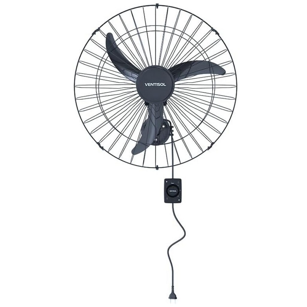 Ventilador de Parede Ventisol Monta Fácil 50CM BIV 200W 3 Pás Preto - 538