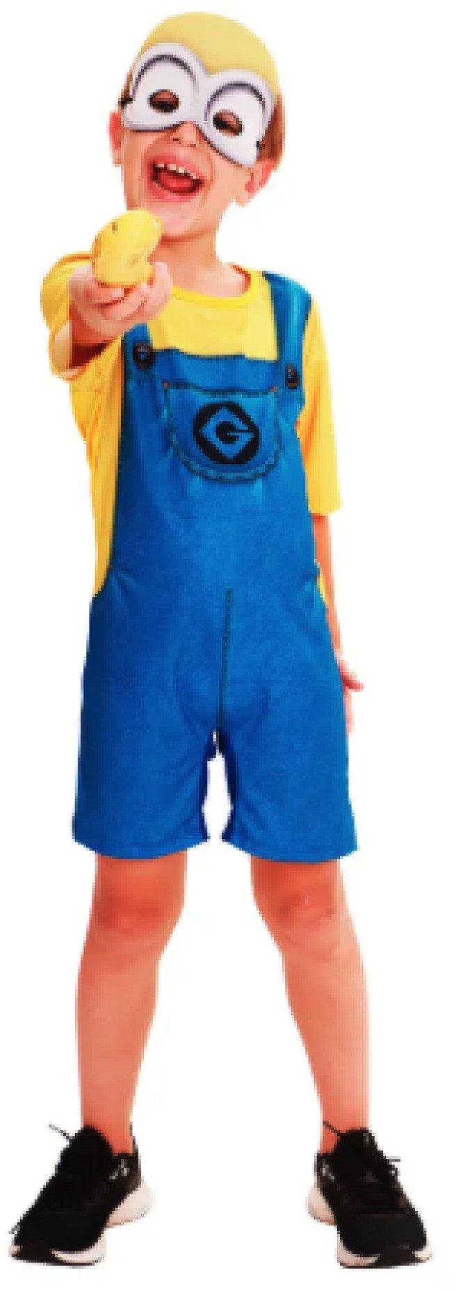 Fantasia Minions Bob Básica Tam M Super Magia